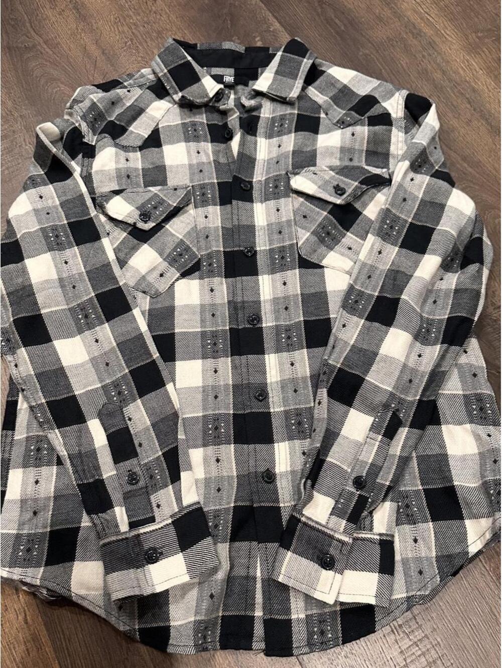 Frye Men's Grey and Multi Shirt